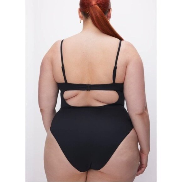 NWT Good American Compression Showoff Swimsuit 5XL Black001 One Piece Full - Picture 2 of 11